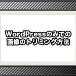 WordPress内でも画像編集はできる、メディアでの画像トリミング